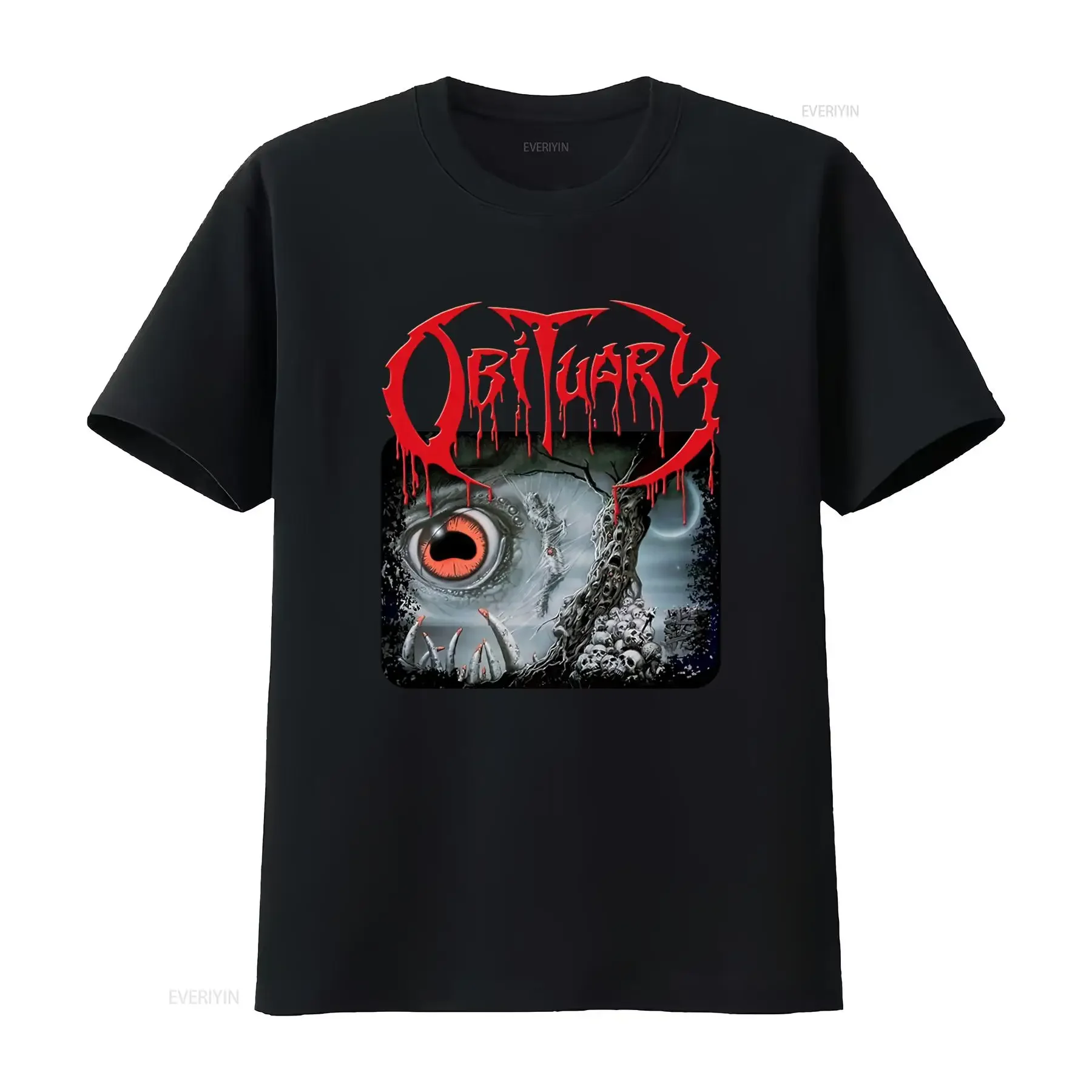 Obituary Cause Of Death Gothic Horror Print Adult T Shirt vintage Washed Versatile Casual graphic fashion Stretched Slightly