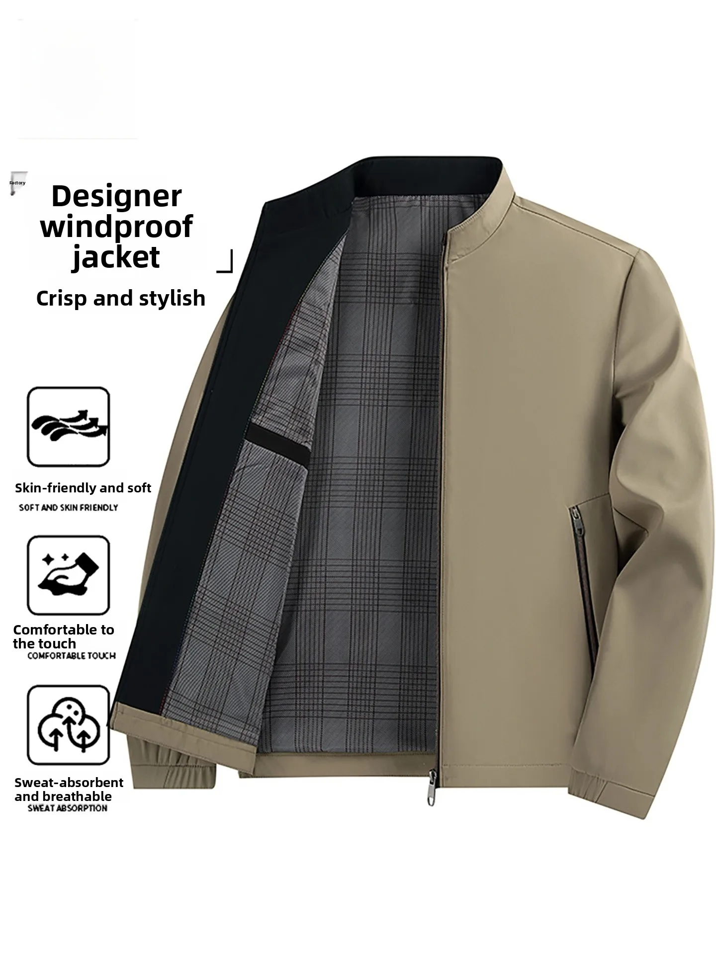 

TUCANO 2026 Новая мужская повседневная куртка-бомбер с воротником-стойкой, модная верхняя одежда для весны и осени, из полиэфирного волокна, длинный рукав