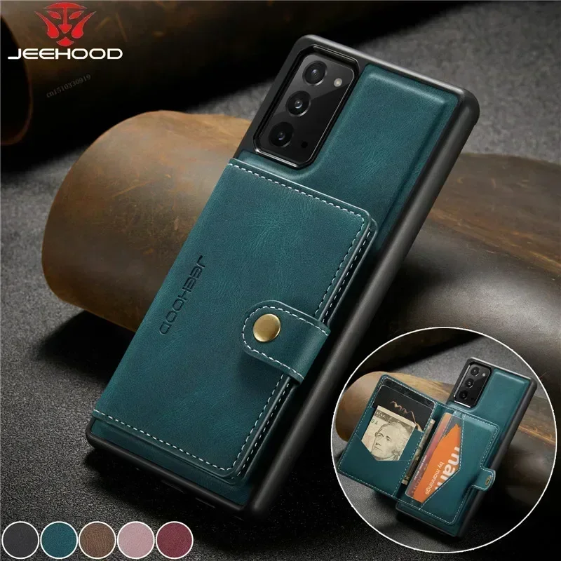 Magnetic Leather Phone Case for Samsung Note 20 Ultra 10 9 8 S23 S22 S21 Plus S20 FE Wallet Card Cover for Galaxy A33 A53 Coque