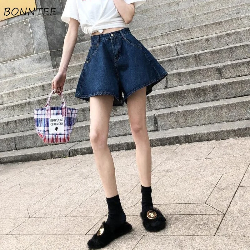 

Shorts Women Pantalones Cortos De Mujer All-match Simple Teens Young High Waist Leisure Elegant New Arrival Popular Zipper Fly