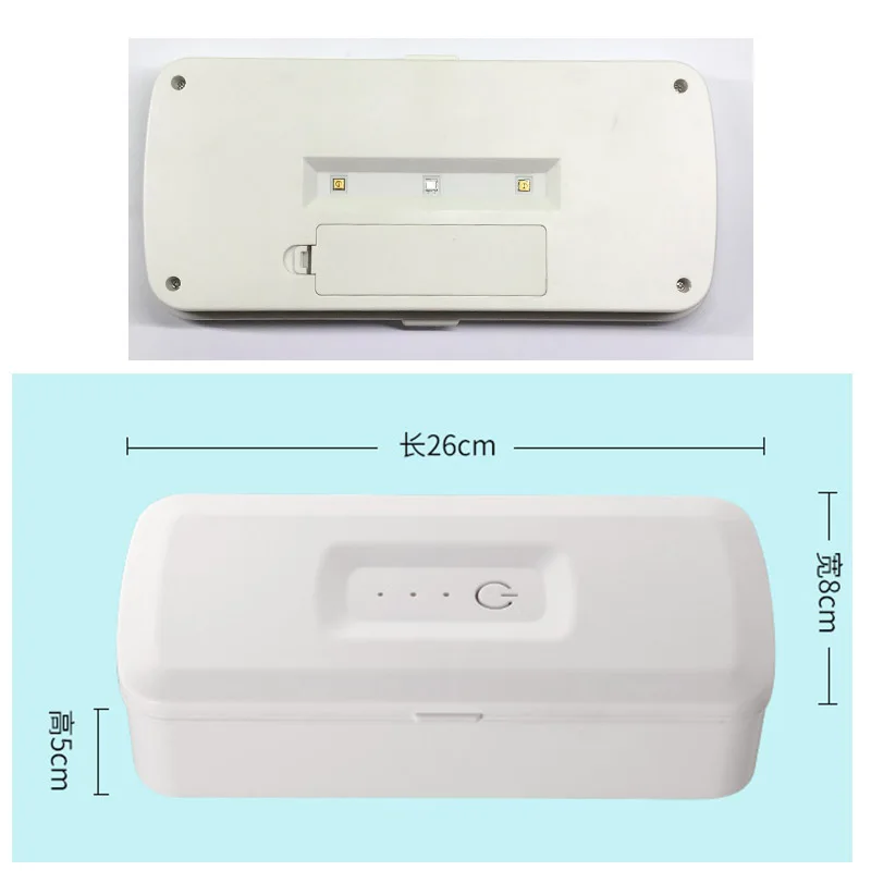 Quartz UV Lamp Sterilizer Box With USB Cable Big Space 3W UV Light 3 Minutes Quick Wavelength 254nm