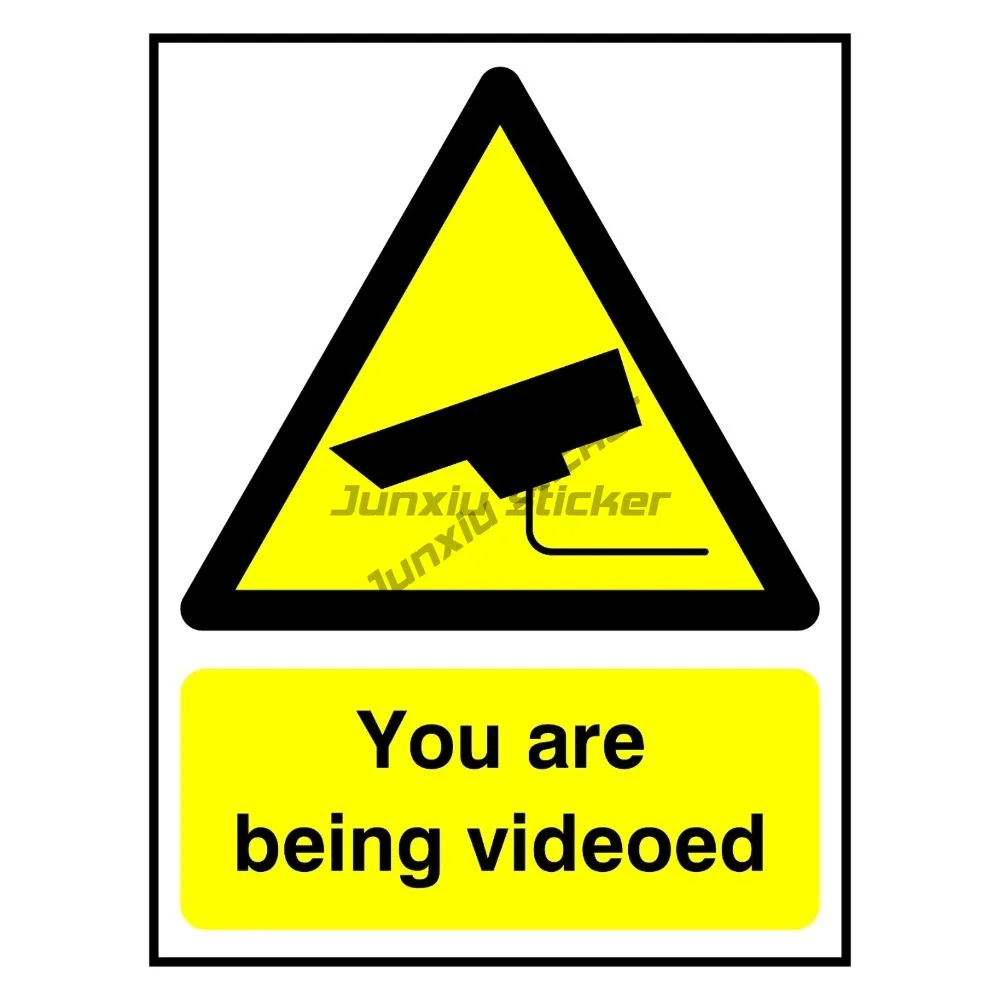 

You Are Being Videoed Sign Or Sticker Laptop Window Anti Scratch Exterior Pvc