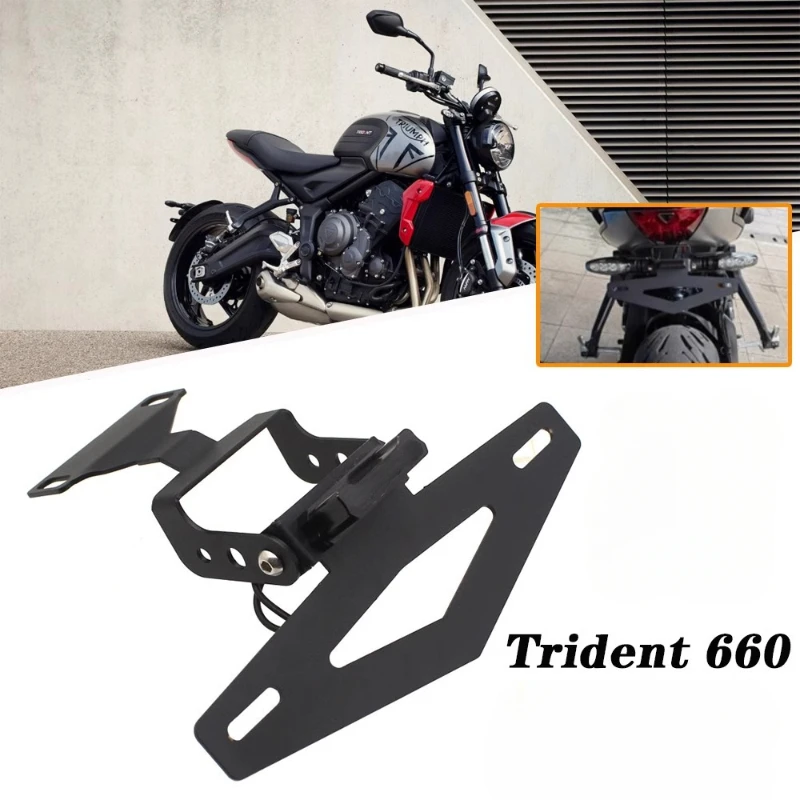 

For Trident660 Trident 660 2021 2022 2023 Motorcycle License Plate Holder LED Light Tail Tidy Fender Eliminator