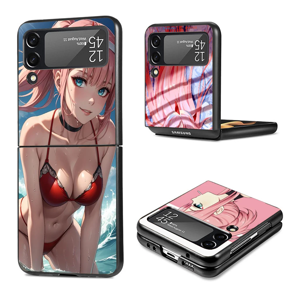 Zero Two Darling In The Franxx 02 Cases For Samsung Galaxy Z Flip 4 5 6 3 Z Flip6 Flip4 Flip5 Flip3 ZFlip6 ZFlip5 5G Hard Shockp