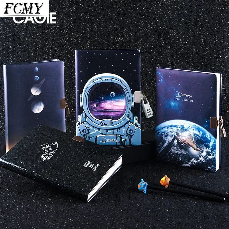Diary Notebook with Lock Journal Wonderful Notepad Agenda Planner Organizer Cute Note BooK Back To School Traveler Sketchbook a5