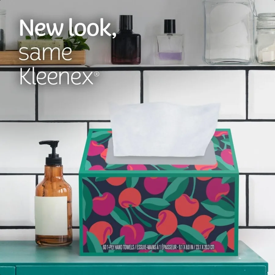 Kleenex  Paper Hand Towels 6 Boxes 60 Tissues per Box 360 Total Tissues Packaging May Vary