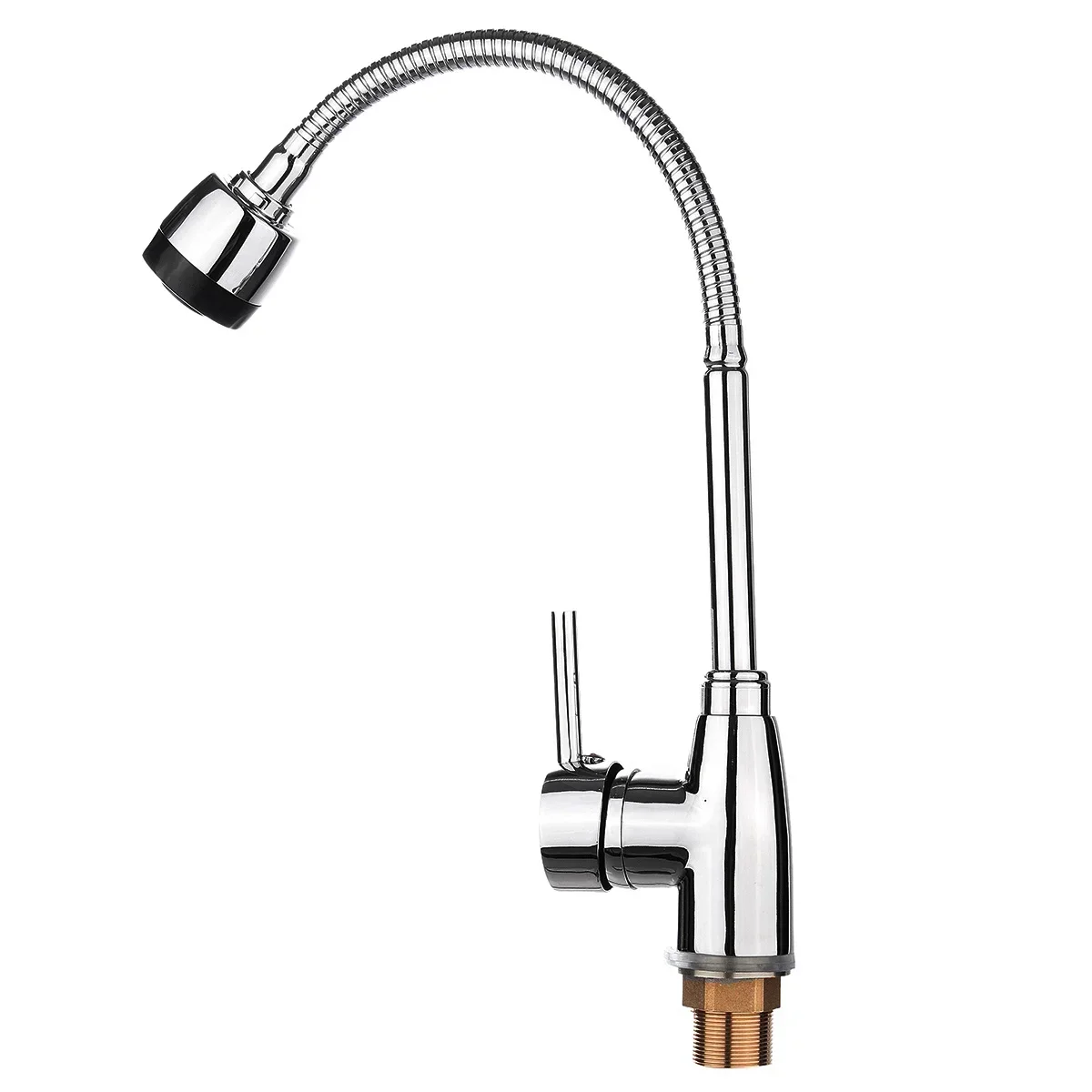 Solid Brass 360Rotatable Pull Out Kitchen Spray Basin Faucet Mixer Tap Spout Single Handle Sink Adjustable Spout Deck Mounted