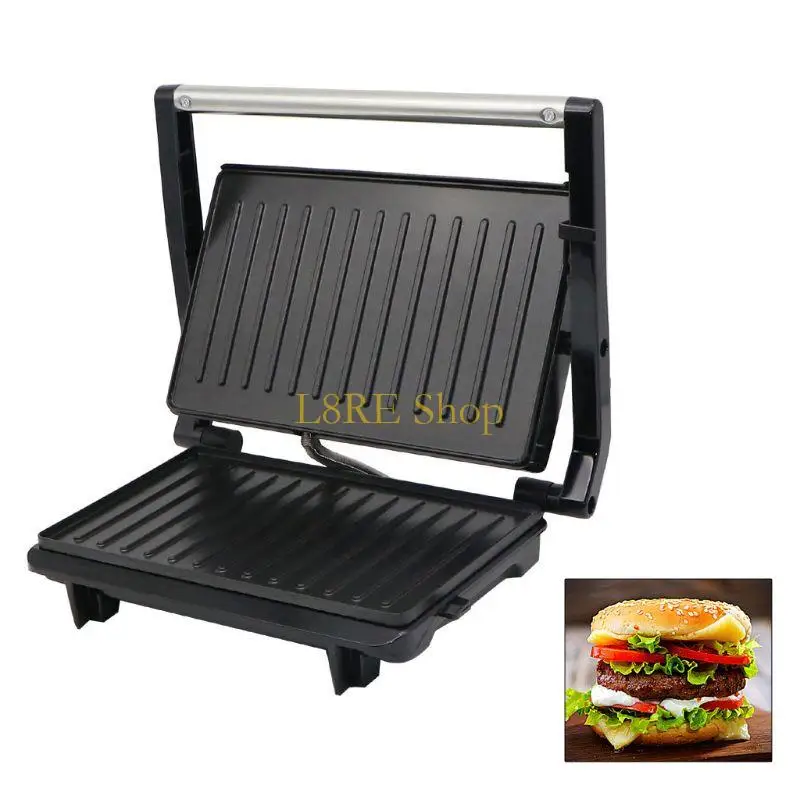 L8RE Electric Contact Grill Barbecue 무연 베이킹 개방 180도 바베큐