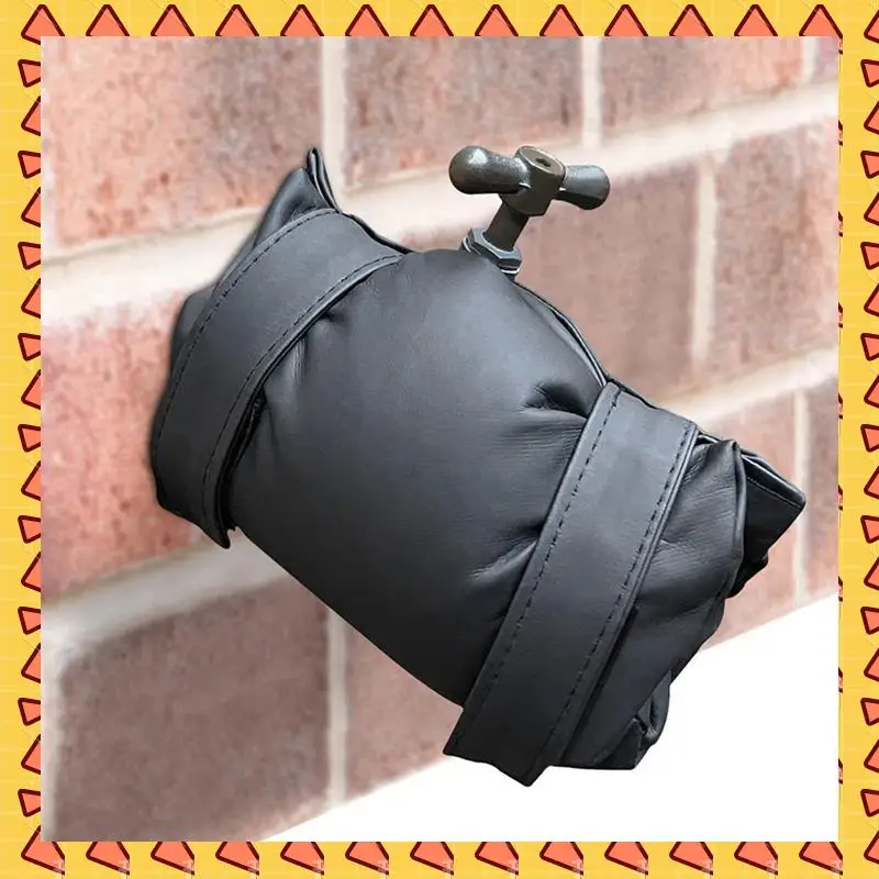 

A008 3X изолированный внешний чехол для крана, зимняя защита от мороза, уличная погодная куртка, садовый чехол для крана, кожаный черный