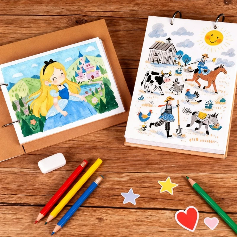 

A5/A4 Альбом для рисования с отрывными листами, 30 листов, съемные, нелегко проникновения, чернила для маркеров, масляные пастели, цветные карандаши, гелевые ручки