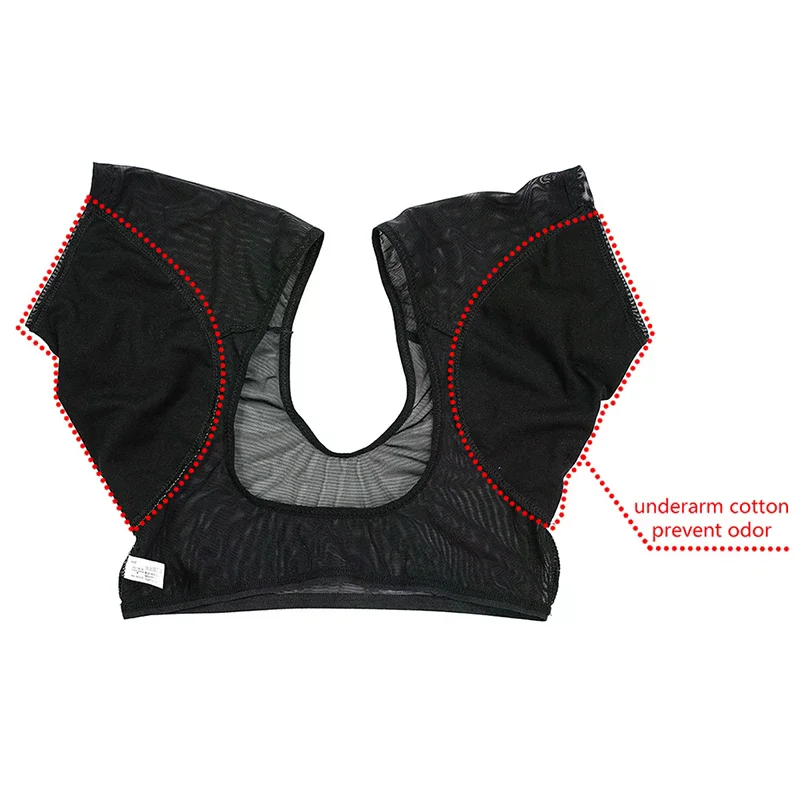 겨드랑이 땀 흡수 패드 조끼 메쉬 통기성 빠른 건조 반팔 통기성 땀 흡수 및 땀 방지 조끼