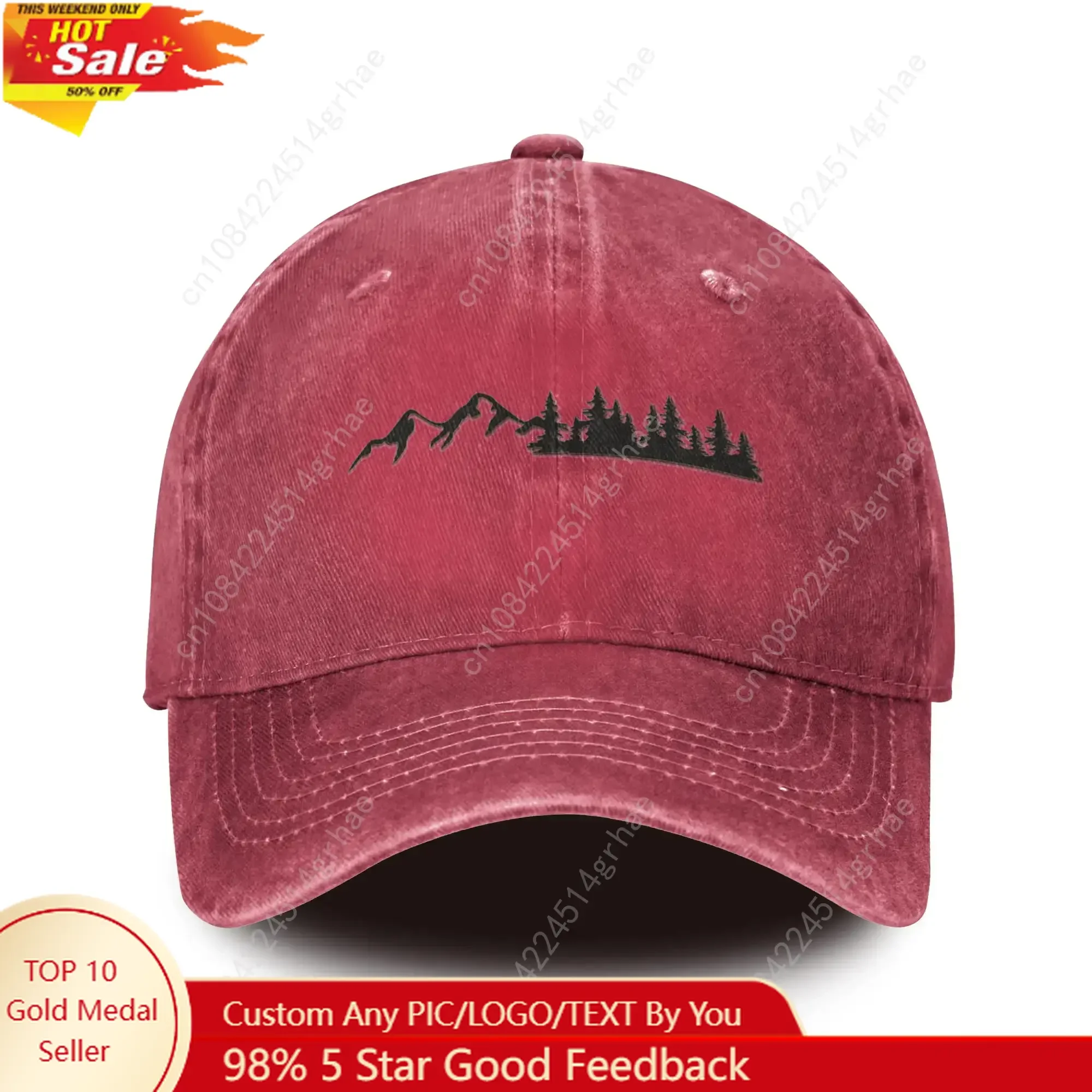 

Outdoor Baseball Cap Soft Cotton Trees Mountain Dad Hat Unisex