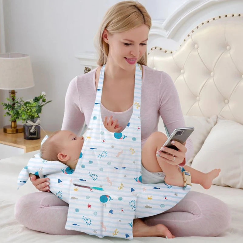 Baby Breastfeeding Pillow Pure Cotton Cute Cartoon Colorful Nursing Pillow Infant Side-Lying Sleep Pillow Newborn Accessories