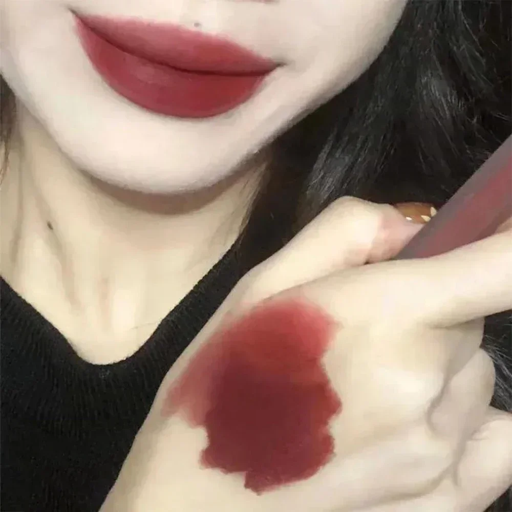 Waterproof Matte Lip Glaze Sexy Nude Red Long Lasting Velvet Lip Gloss Non-stick Cup Liquid Lipsticks Lip Makeup Korean Cosmetic