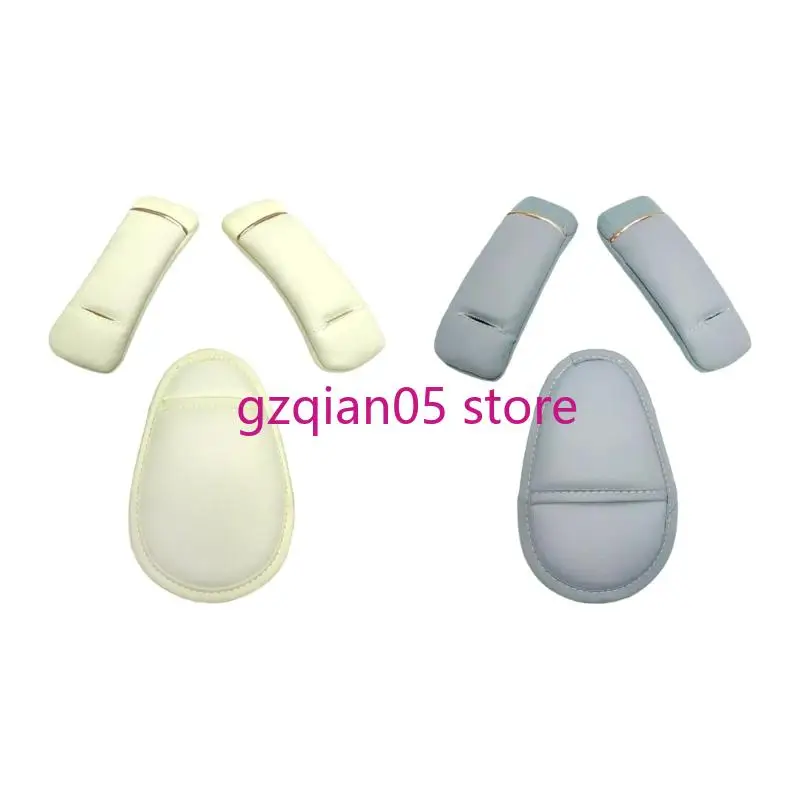 

N7ME Infant Safety Harness Covers 3PCS Soft PU Shoulder Pads Universal Strollers Accessories For Long Rides Comfort