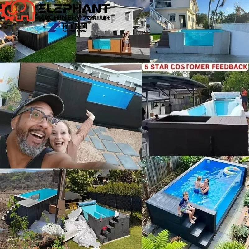 Fiberglass Inground Swimming Pool, Custom 8m 10m Large Swim Spa Pool For Adults, Outdoor Pool For Family House