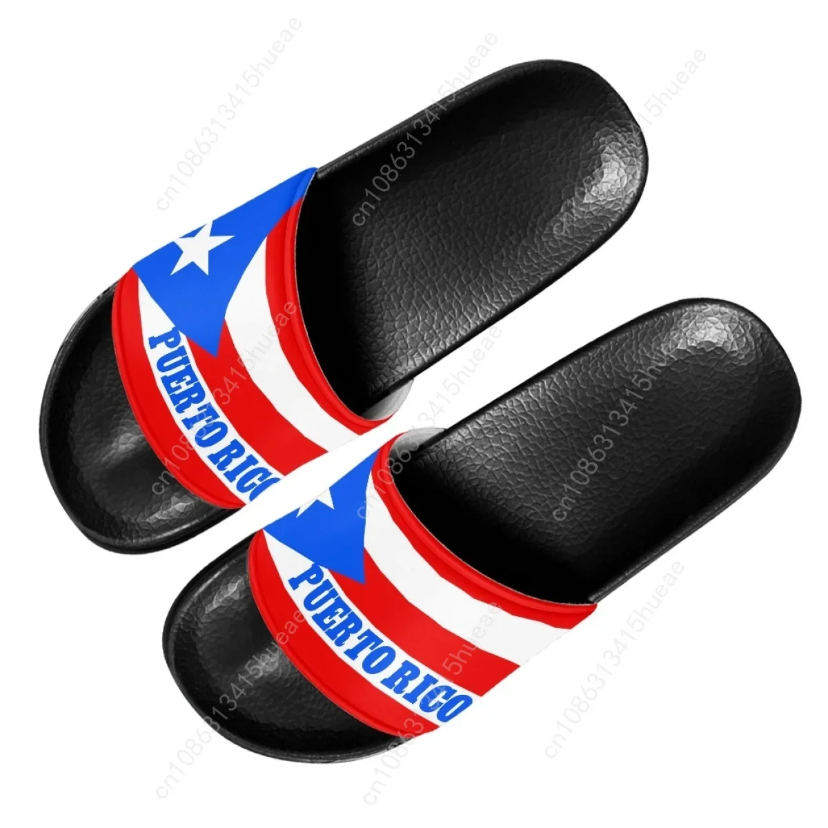 Brand Designer Puerto Rico Flag Pattern Female Slippers Lightweight Breathable Women Home Shower Slippers For Girls Household