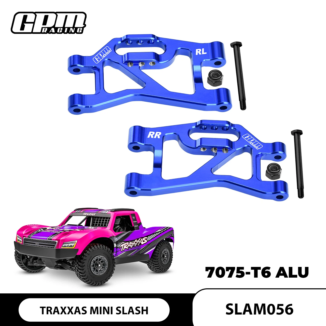 Brazo de suspensión inferior trasero de aleación GPM 7075-T6 para TRAXXAS MINI SLASH 4X4-108164-1