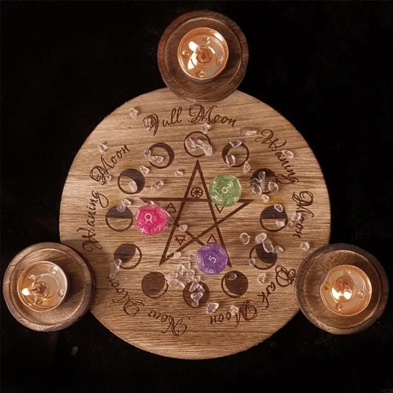 ตกแต่งเทียนเทียนเทียนแผ่นแท่นบูชาปั้นปั้นรอบซิลิโคนถาด diy มืองานฝีมือทาโรต์ซิลิโคนหล่อแม่พิมพ์แม่พิมพ์