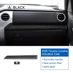 Carbon Fiber for Toyota Tundra 2014 2015 2016 2017 2018 2019 2020 2021 Accessories Interior Trim Co-pilot Glove Box Handle Trim