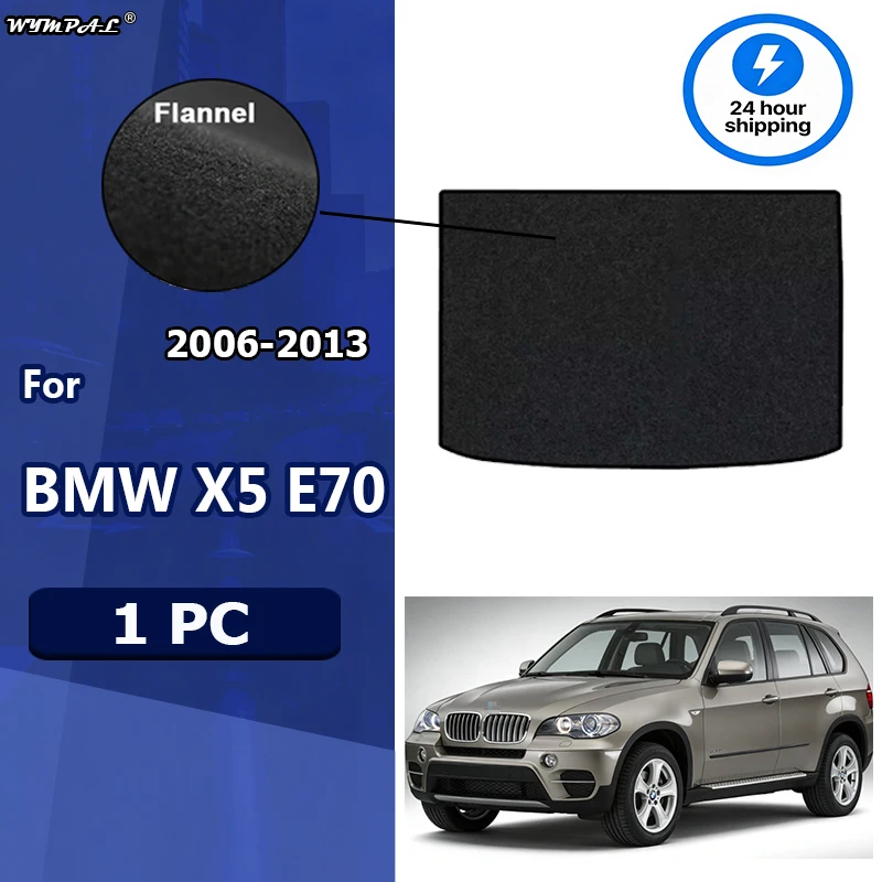 

Flannel Rear Trunk Mat For BMW X5 E70 2006-2013 Tray Trunk Luggage Floor Carpet Pads Auto Accessories Boot Cargo Black