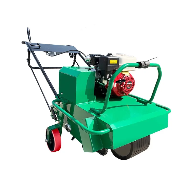 Self propelled lawn drilling machine gasoline soil drilling root ventilation and oxygenation drilling machine