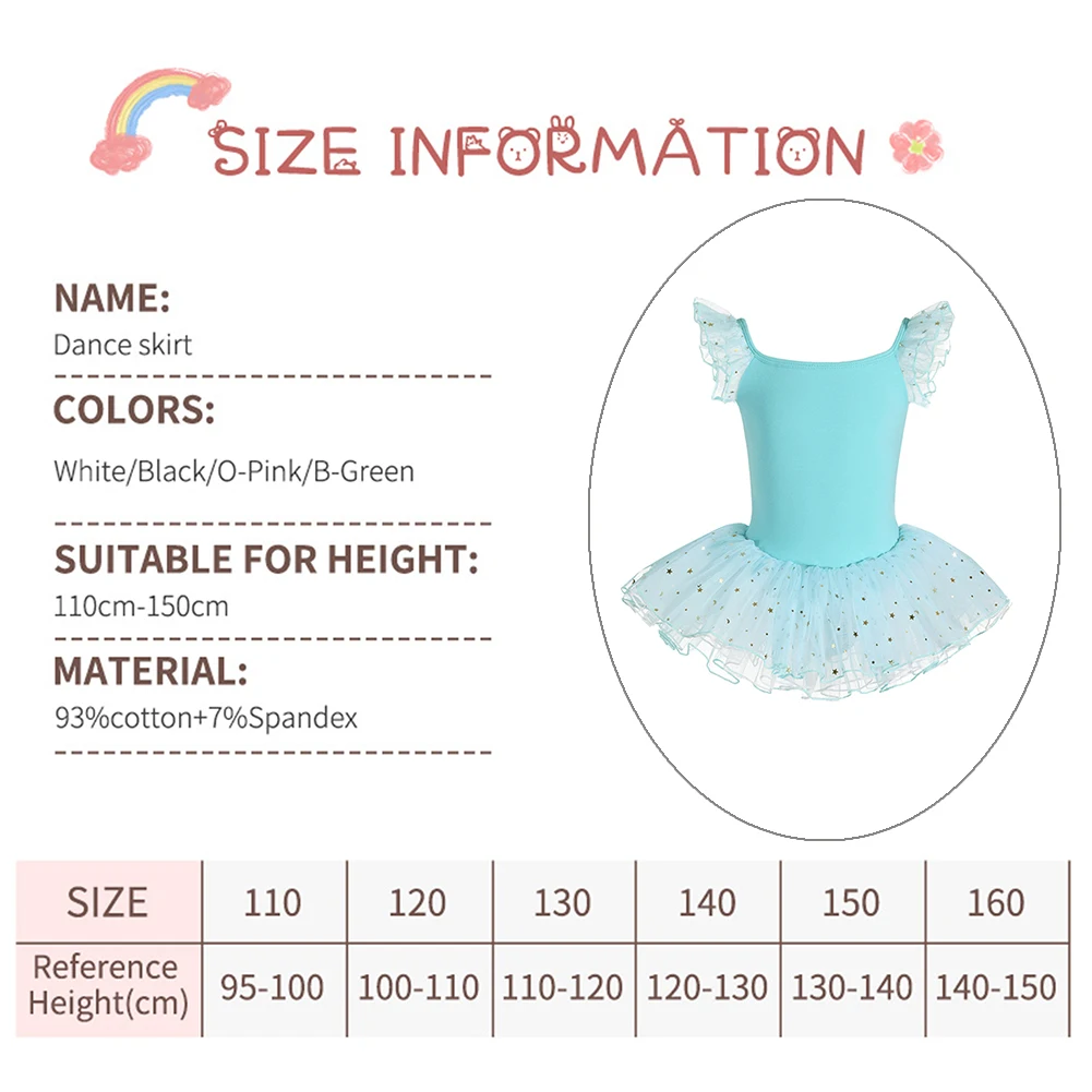 Girls Ballet Tutu Dress Ballet Skirt For Kids Dance Leotards With Shining Skirt Gymnastics Bodysuit Dancewear Balleriana Clothes