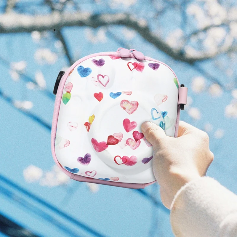 ABDJ-Bolsa de mensajero Universal colorida amor bolsa protectora de carcasa dura EVA almacenamiento portátil mensajero para Mini cámara Polaroid