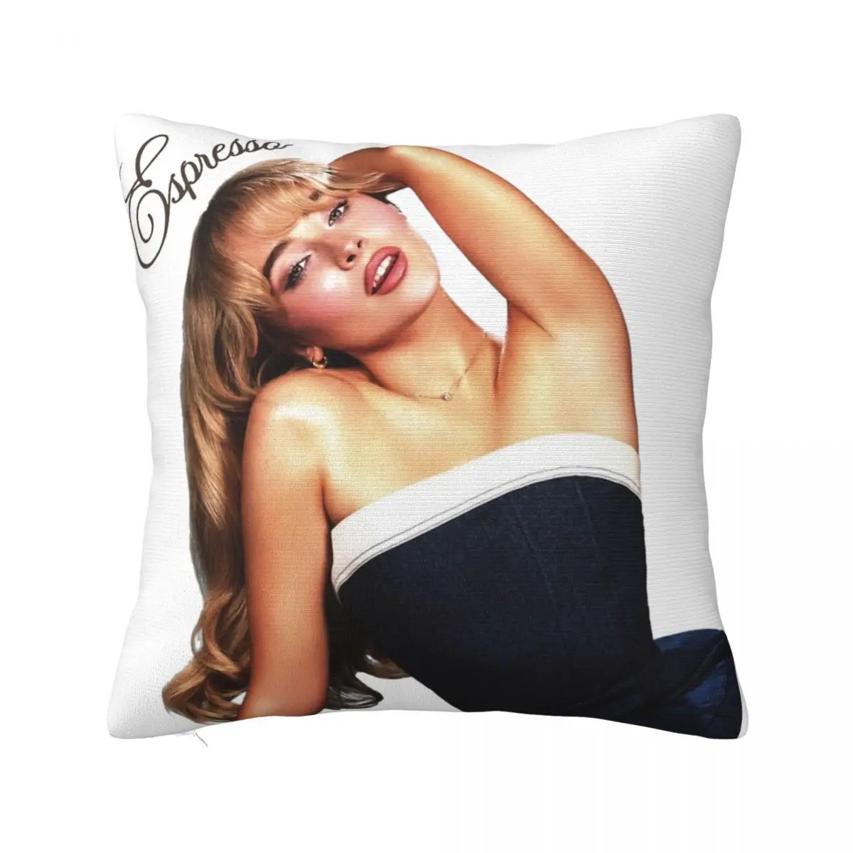 Decorative Pillowcases Sabrina Carpenter Singer Espresso Songs Merch Home Retro 90s Throw Pillow Case Cover Zipper Multiple Size