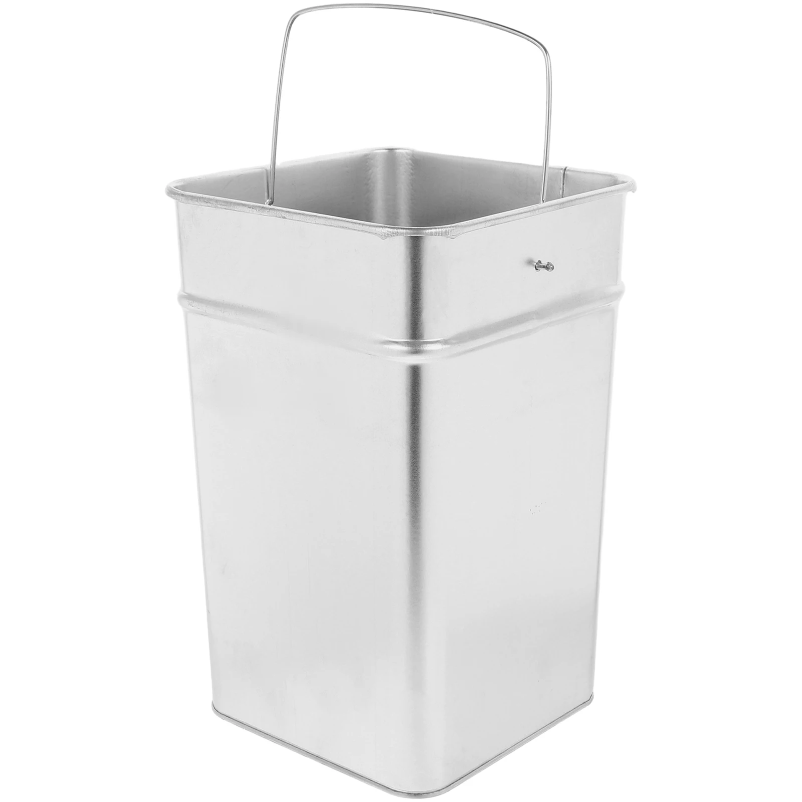 

Stainless Steel Trash Can 31X20X20CM Outdoor Garden Bucket Large Capacity Garbage Container Metal Yard Kitchen Bathroom