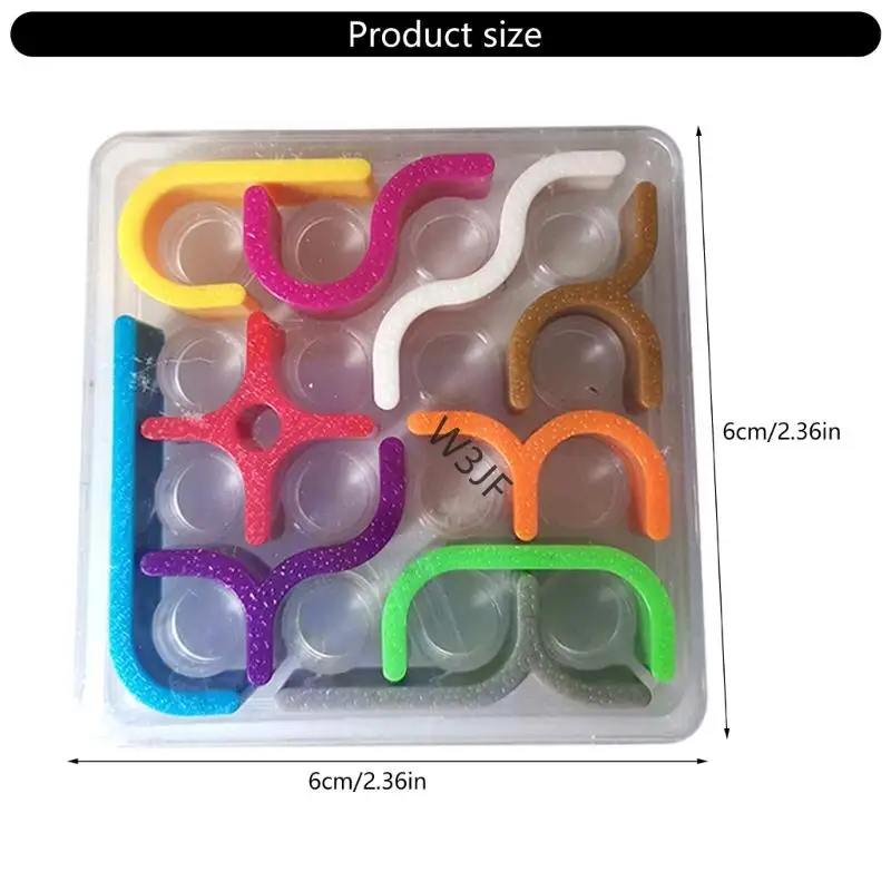 W3JF Fun Creative Puzzle Game Board Game Toy Contluls Curves Curves Challing Toy لتعزيز إمدادات حفلات التفكير المنطقية والفضائية