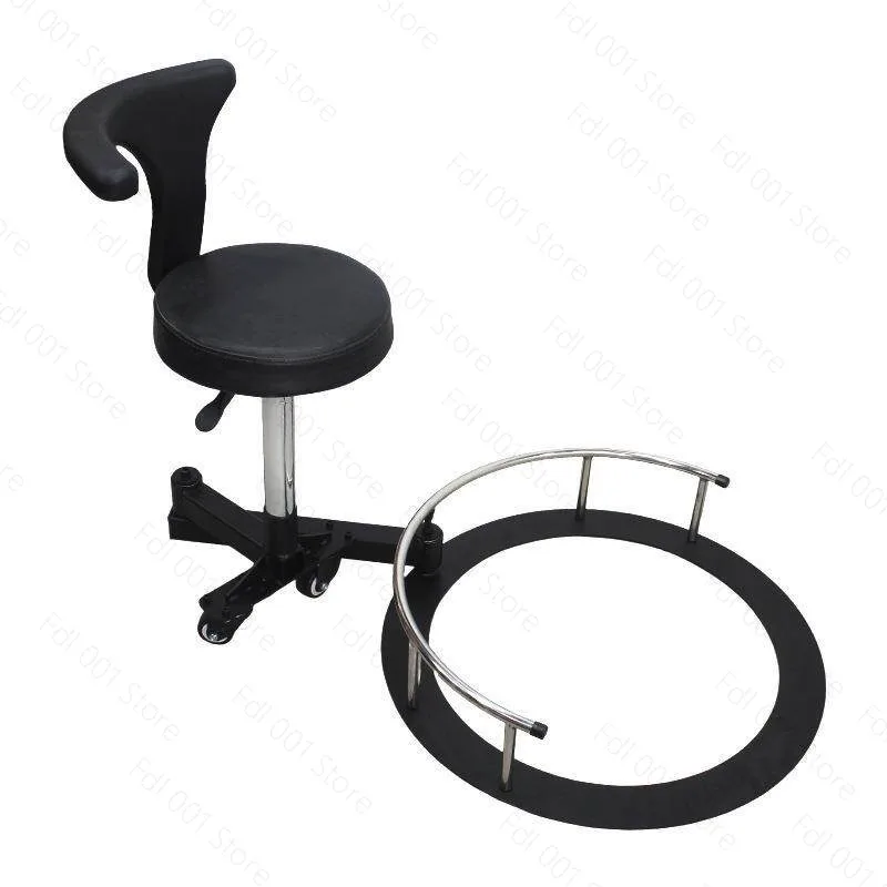 For Adjustable barber stool rotating barber chair with wheels salon technician chair beauty salon swivel chair