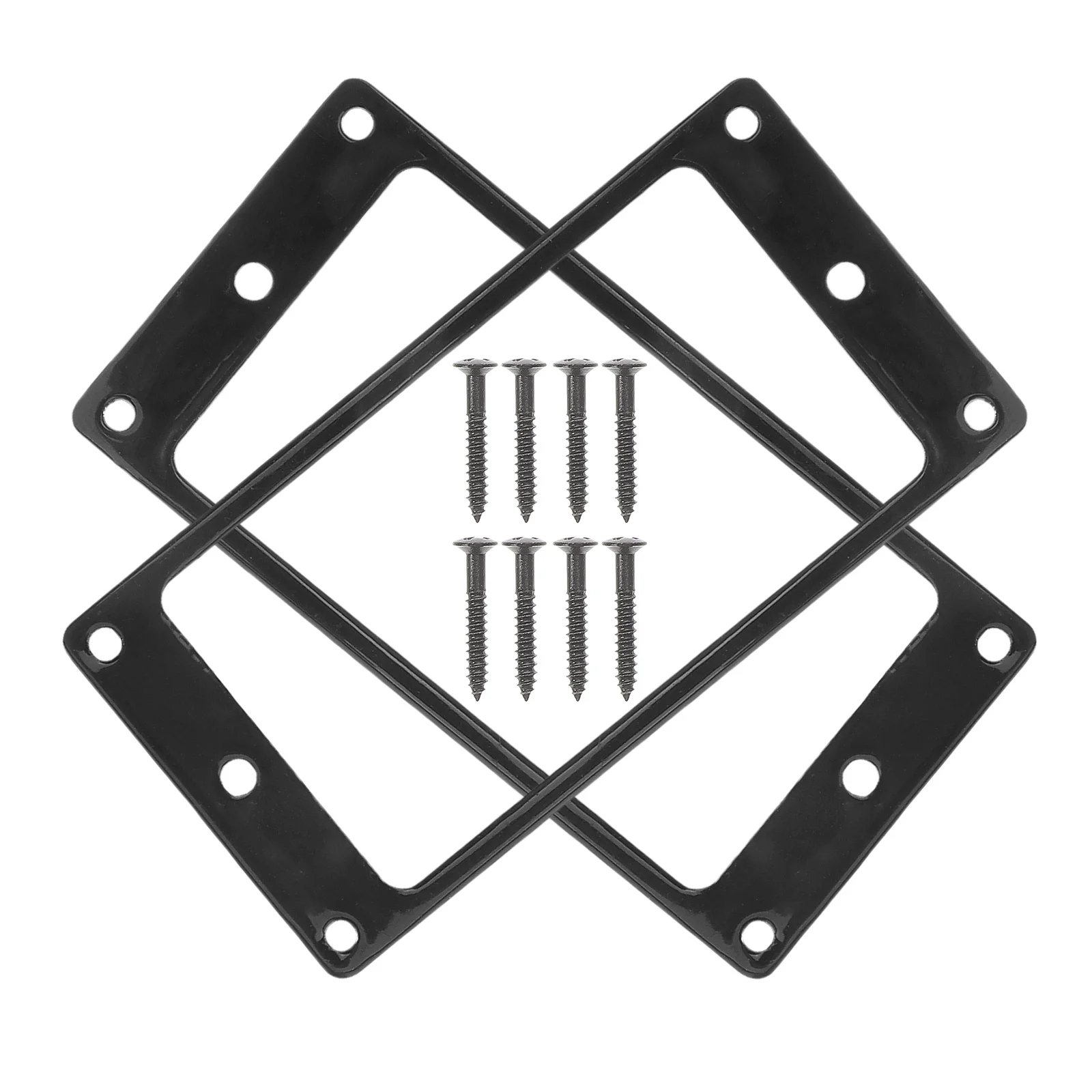 2 مجموعة الغيتار الكهربائي لاقط الإطار المعدني حافة مسطحة عالية الدقة دائم سبائك الألومنيوم الغطاء الواقي سهلة التركيب