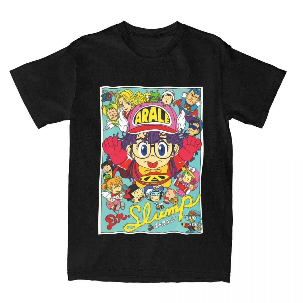 Arale Dr.Slump Cartoon Merch Vintage Cotton Short Sleeve T Shirts Round Neck Clothing Christmas Gift Men Women's Shirts harajuku