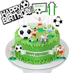37 PCS Sports Cake Toppers Sports Cake Decoration with Soccer Football Baseball Basketball Tennis Golf for Boys Men Sports Theme