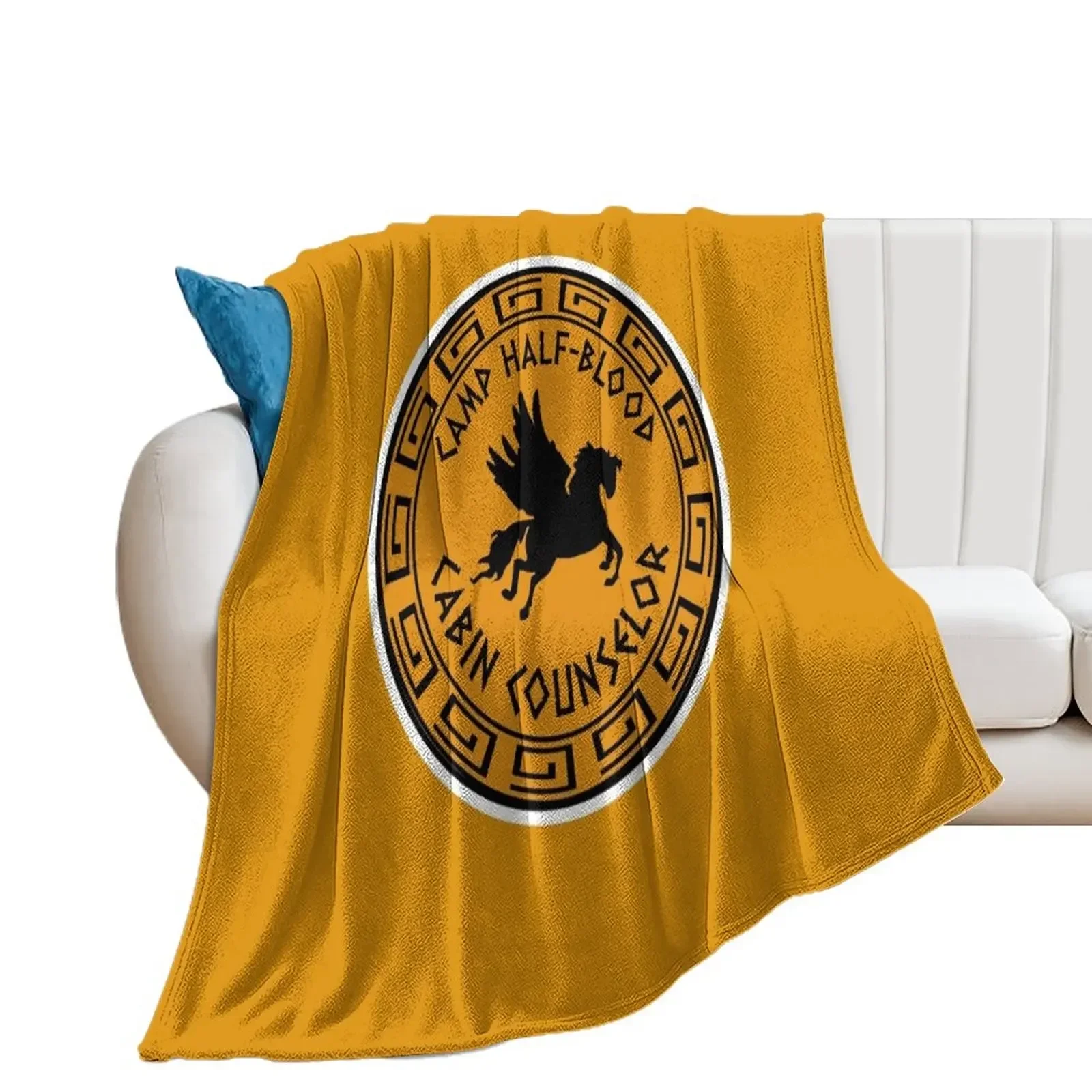 Camp Half-Blood Counselor Badge Throw Blanket Travel christmas gifts Blankets For Sofas Blankets