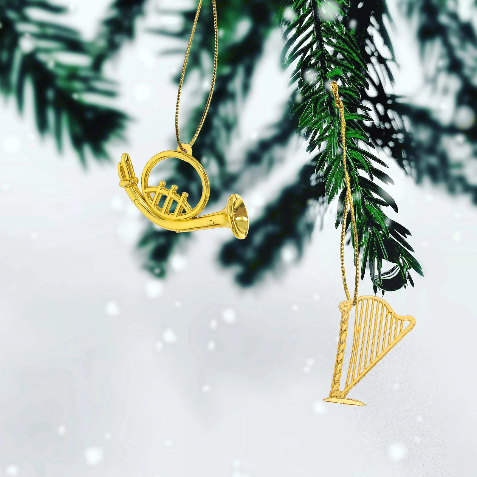 

14Pcs Mini Acrylic Musical Instruments Set Christmas Tree Hanging Ornaments Tiny Xmas Decorations DIY Party Accessories