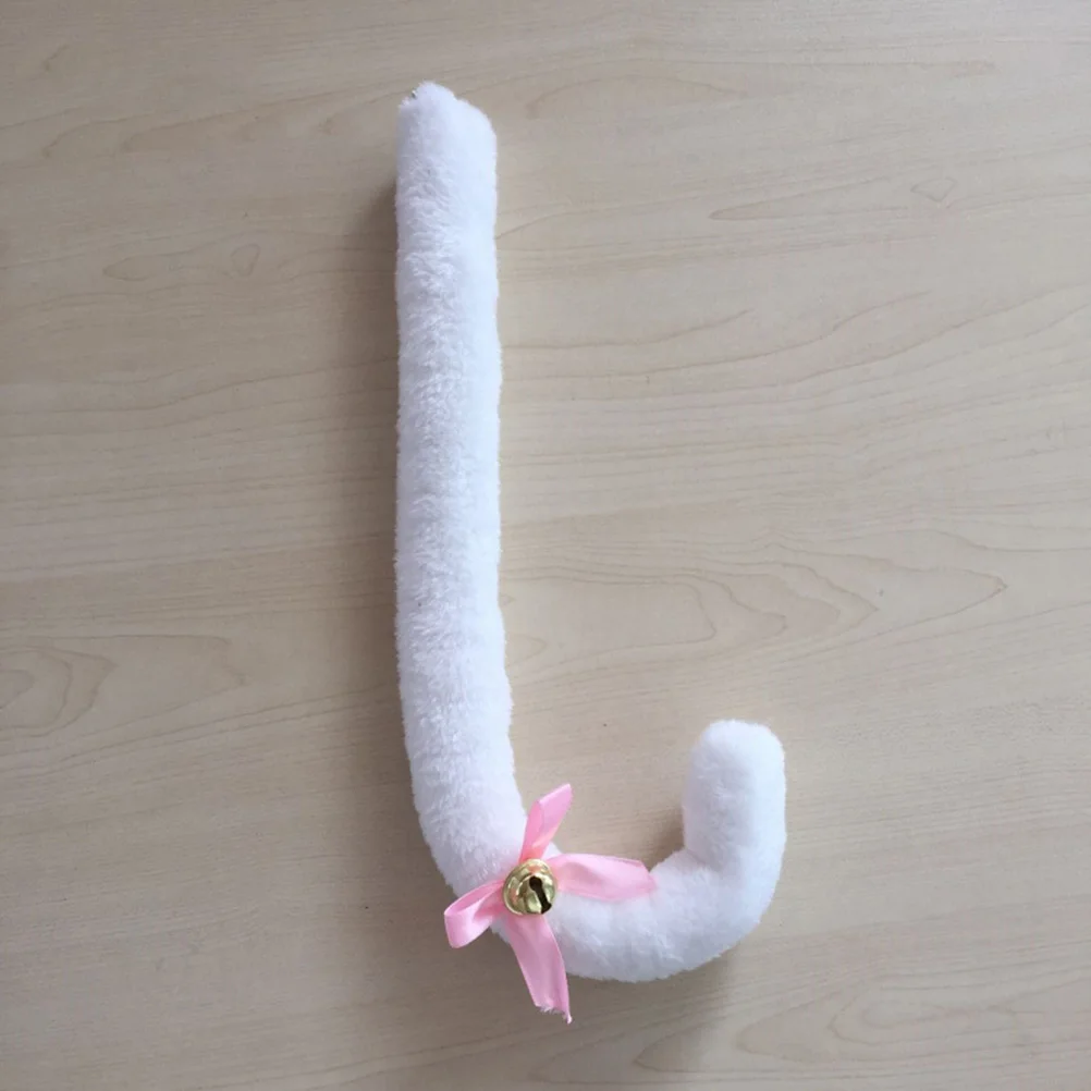 

Long Flexible Cat Tail 50cm Bowknot Bell Removable Cat Cosplay Costume Party Accessory Dress Up Party Cosplay Costume