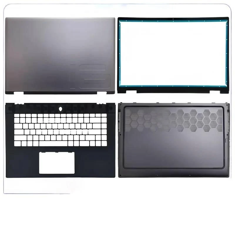 Nuevo para DELL Alienware M16 R2: Cubierta trasera LCD/Cubierta superior/Cubierta frontal del bisel/Cubierta del reposamanos/Cubierta inferior de la base 5Y5Y8