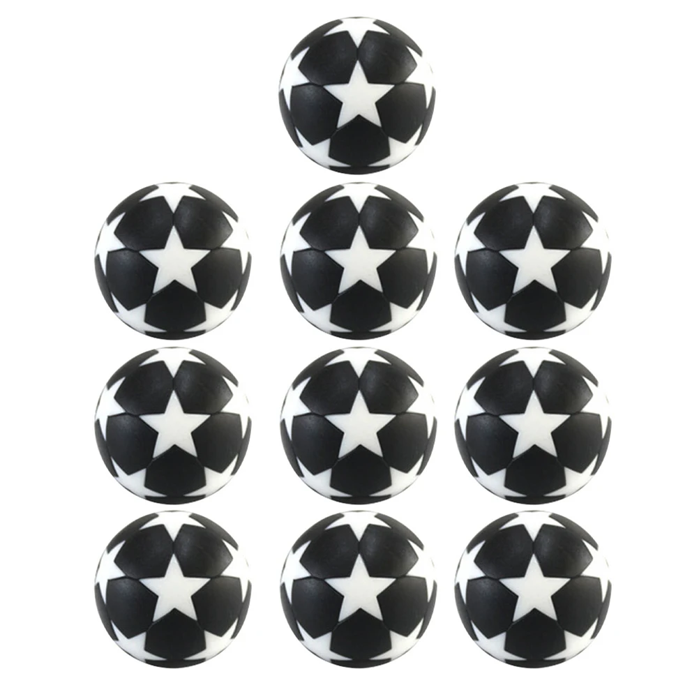 

10Pcs Table Soccer Balls 32mm Black White Mini Footballs Replacement Foosball Accessories Small Football Bulk Footballs Bulk
