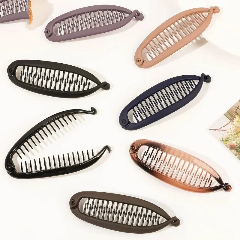 Matte Fish Shaped Hairpin Ponytail Banana Hair Clip Headband for Women Hair Accessories HairgripsTwist Clamp Barrettes Headwear