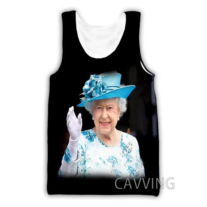 CAVVING 3D Printed  Queen Elizabeth II  Tank Tops Harajuku Vest  Summer Undershirt Shirts Streetwear for Men/women