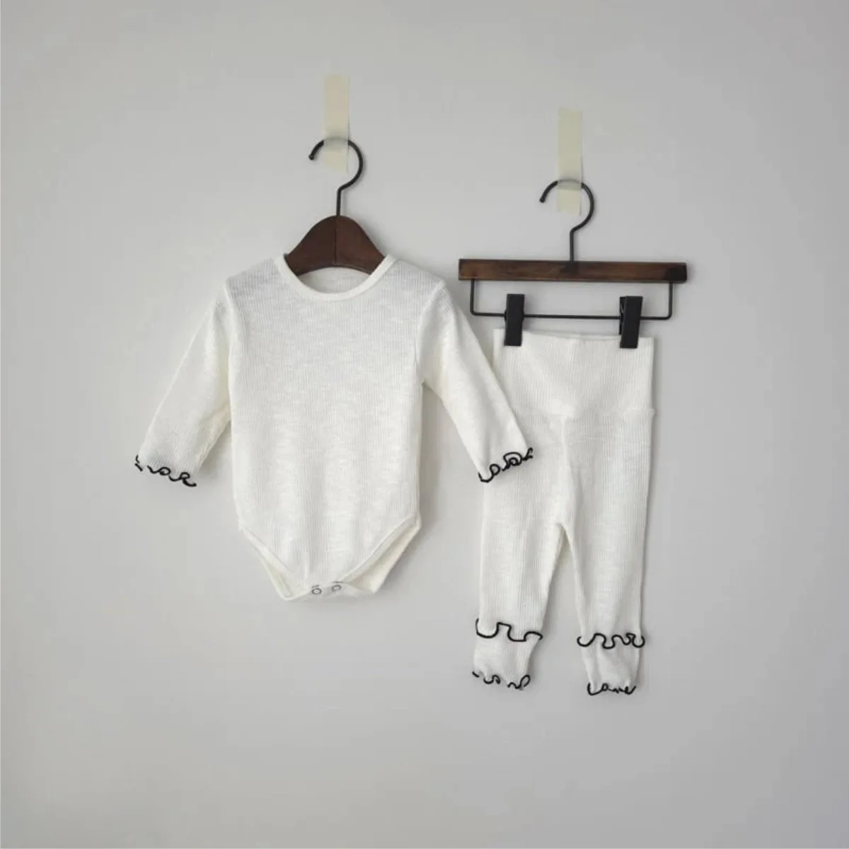 2026 ربيع جديد الأطفال طويلة الأكمام ملابس المنزل مجموعة الفتيات مضلع منامة 3 قطعة دعوى الرضع طفل لينة ملابس مريحة #5