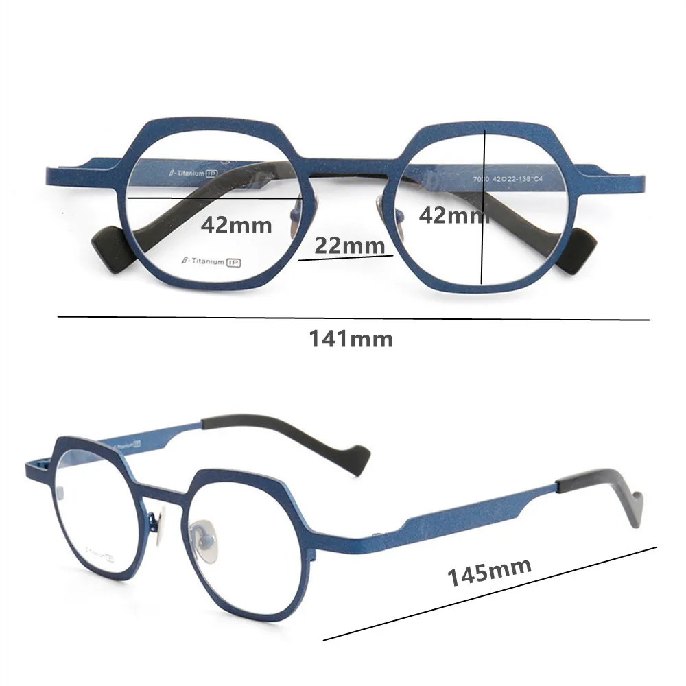 Vintage Square Pure Titanium Eyeglasses Frames Men Women Optical Glasses Frame Retro Premium Prescription Eyeglass  Eyewear