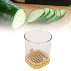 Slicing Cup Stainless Steel Multifunctional Labor Saving Safe With Push Plate Cutter Cup For Fruit Vegetable