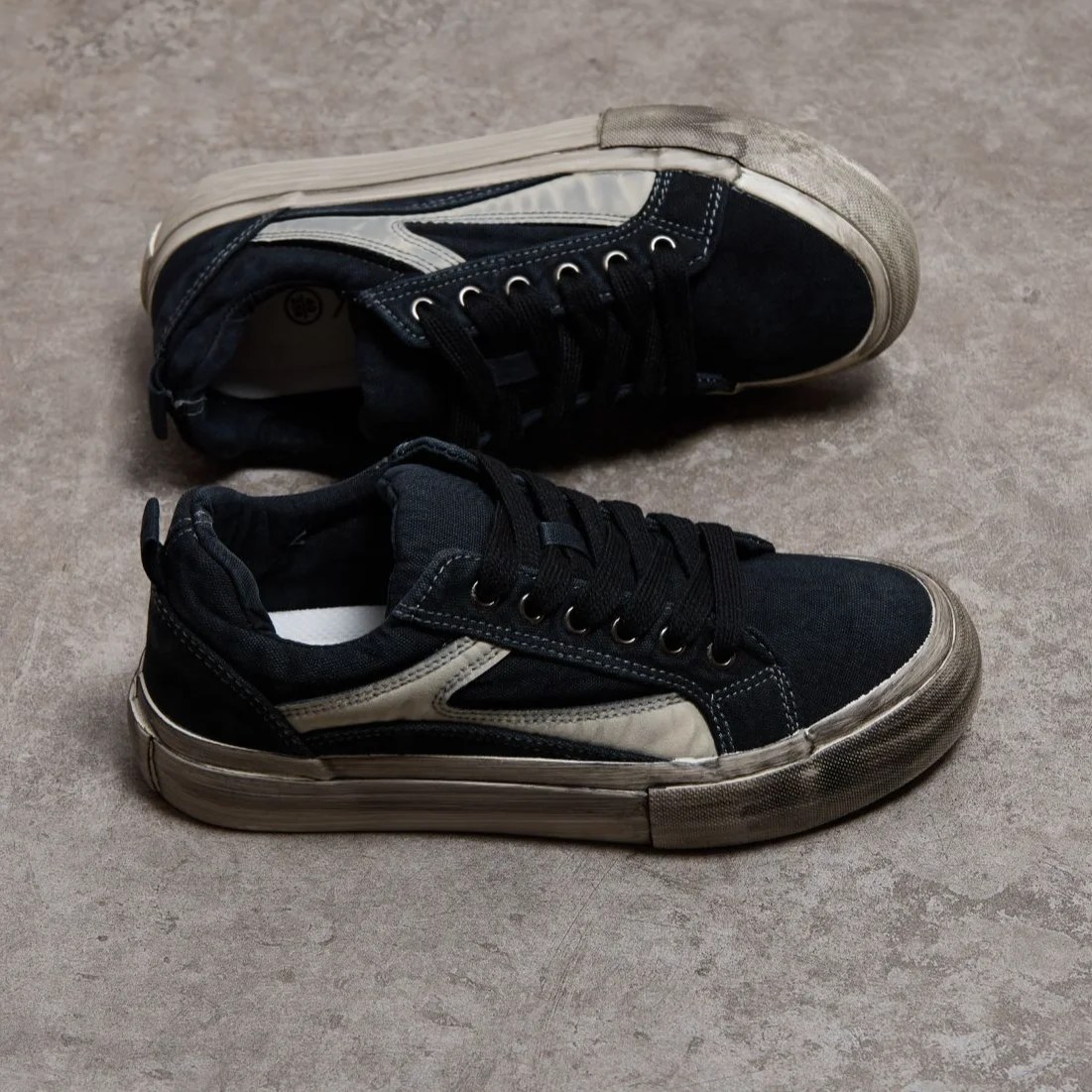 

Мужские кроссовки в стиле ретро Dir Canvas oes Thi Bot Casual Trendy oes Youth Sle с низким верхом на шнуровке без бренда с высокой посадкой