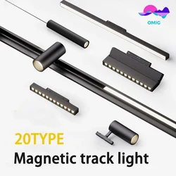 Modern Recessed Magnetic Track Lights LED Spotlight Fixtures Living Room Without Main Light Lighting Rail Magnet System