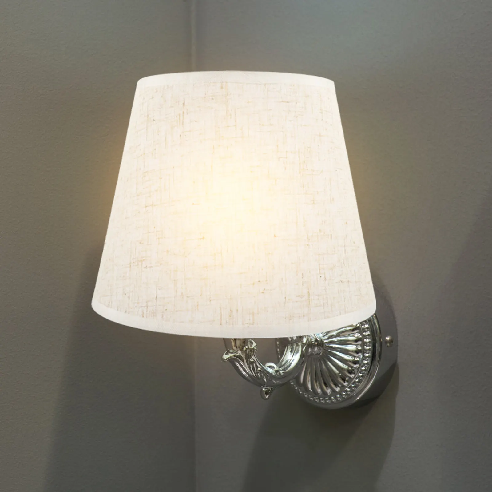 Fabric Lamp Shade Linen Style for Living Room Bedroom Hotel Use Easy Install Remove Soft Cover Small Table Lamp Shade