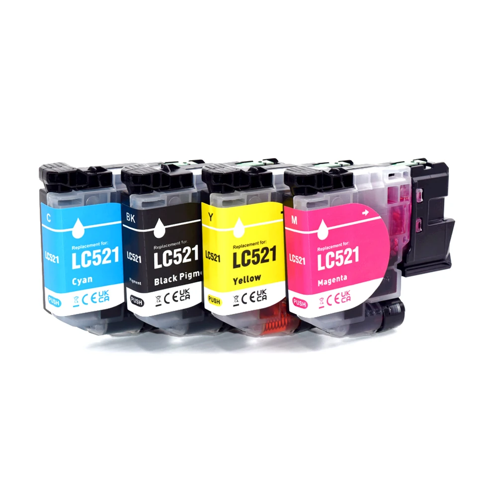 

Europe LC521 Compatible Ink Cartridge For Brother DCP-J1260W J1310DW J1313DW J1360DW J1460DW Printer