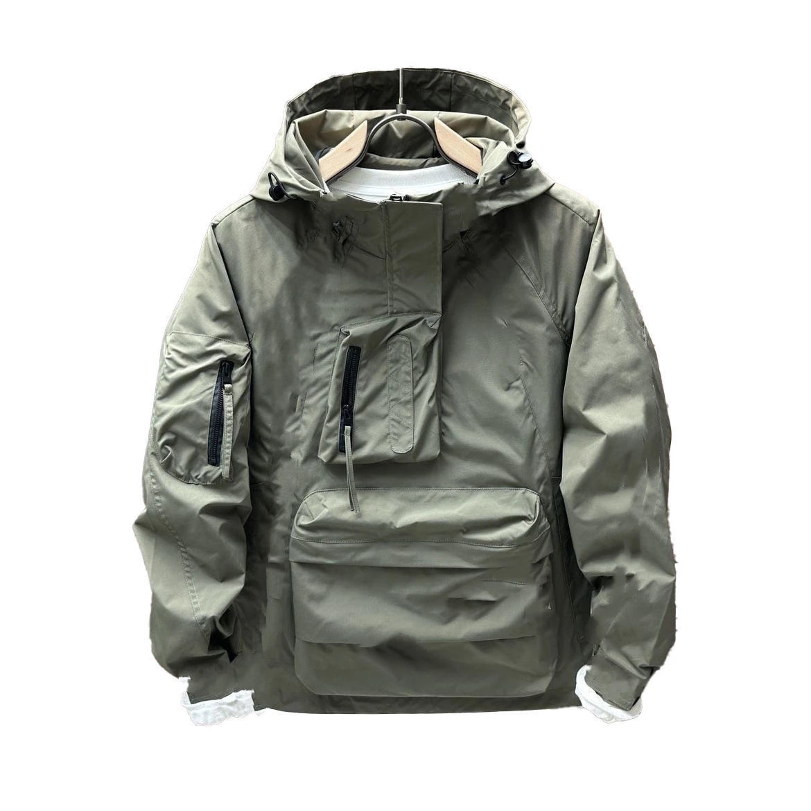 

Fall Winter New Men's Jaet Haome Climbing Outdoor Fce Collar Cotton Jaet Youth Faion Stand Fit Long Sve Zipper